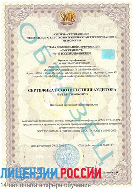 Образец сертификата соответствия аудитора №ST.RU.EXP.00005397-3 Каменск-Уральский Сертификат ISO/TS 16949